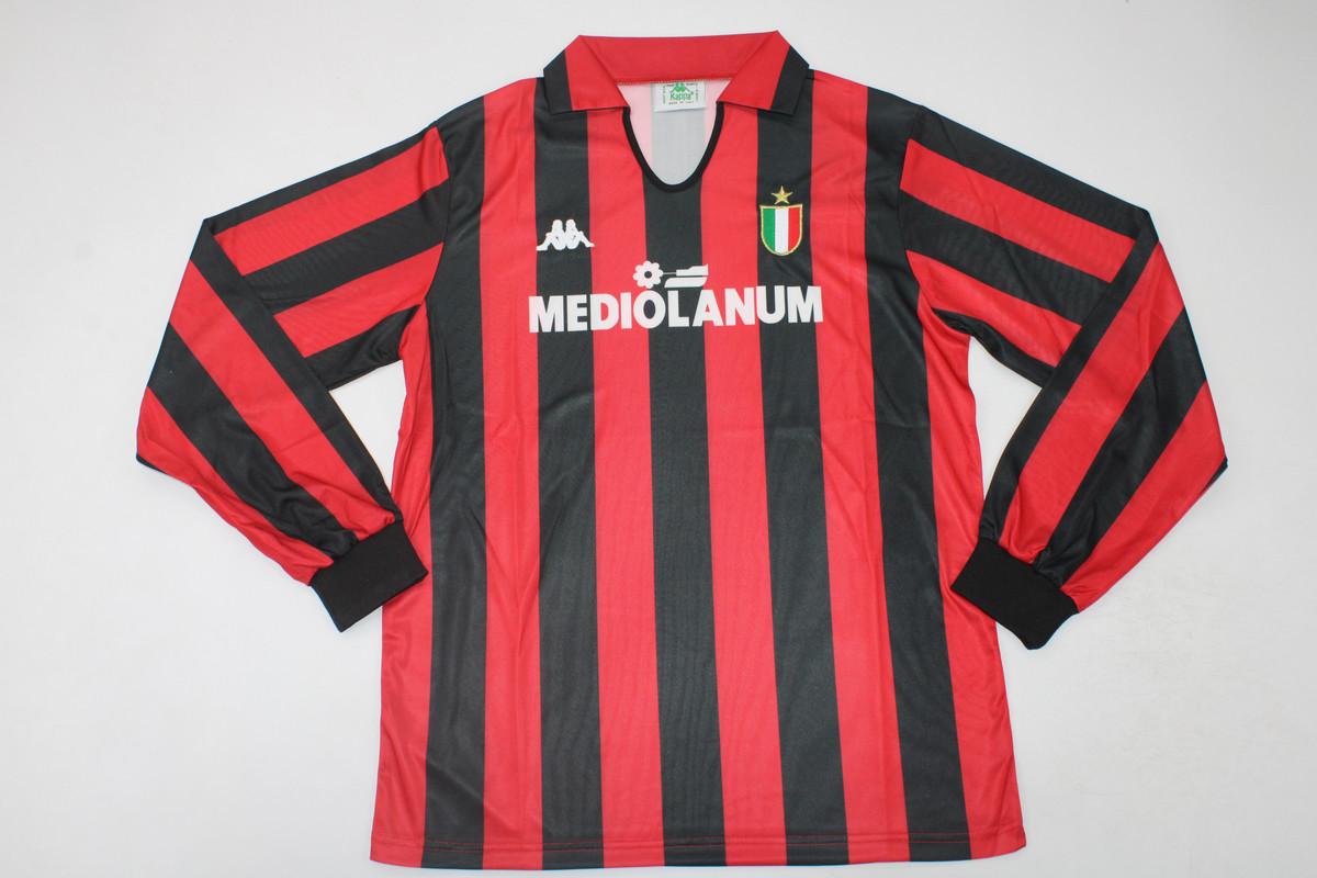 AAA Quality AC Milan 88/89 Home Long Soccer Jersey